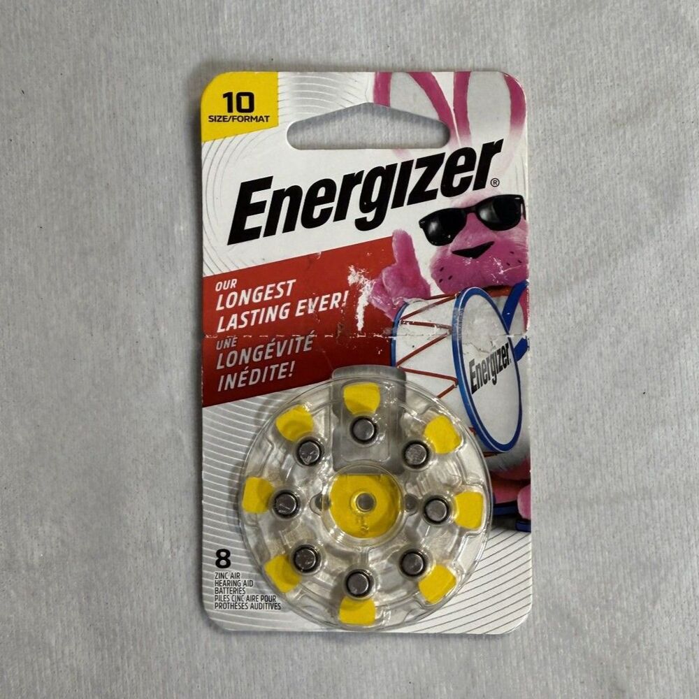 Energizer (8-Pack) Sz 10 Made in USA (8) Hearing‎ Aid Batteries NEW